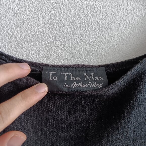 Black Short Sleeve Plus Size To The Max by Arthur Max Top - Picture 2 of 3